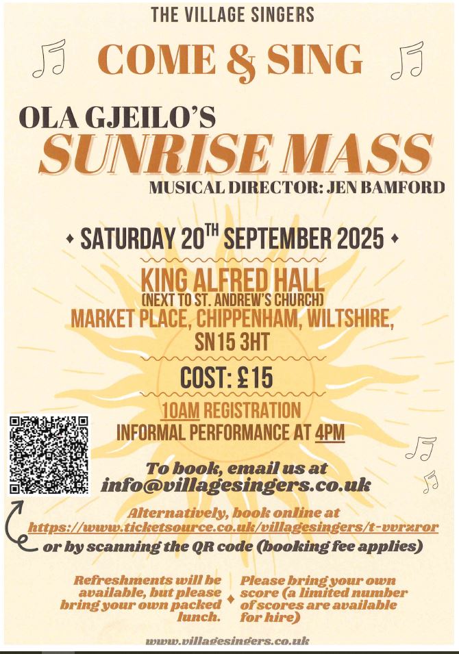 The Village Singers – Come & Sing – Ola Gjeilo’s Sunrise Mass